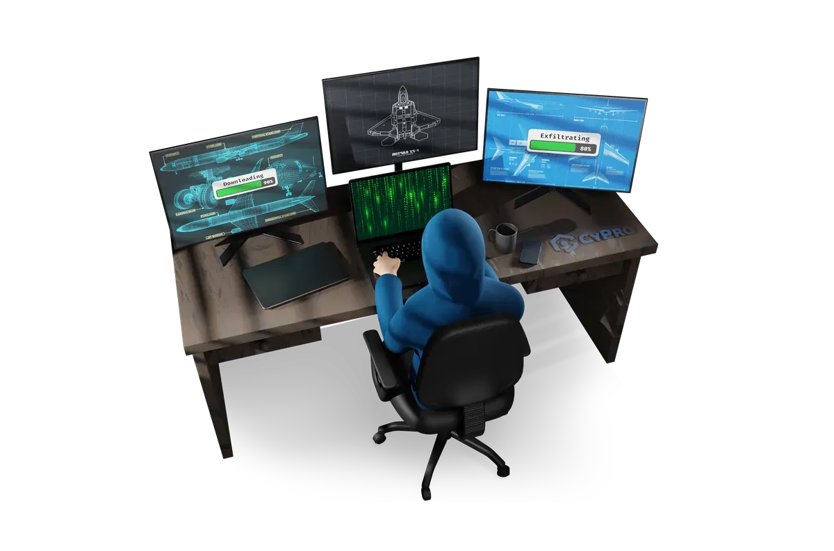 3D desk of monitors, for Artisan and Composer on the command line