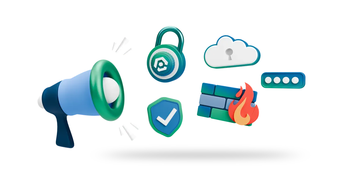 3D megaphone with icons, for deprecations flooding the log