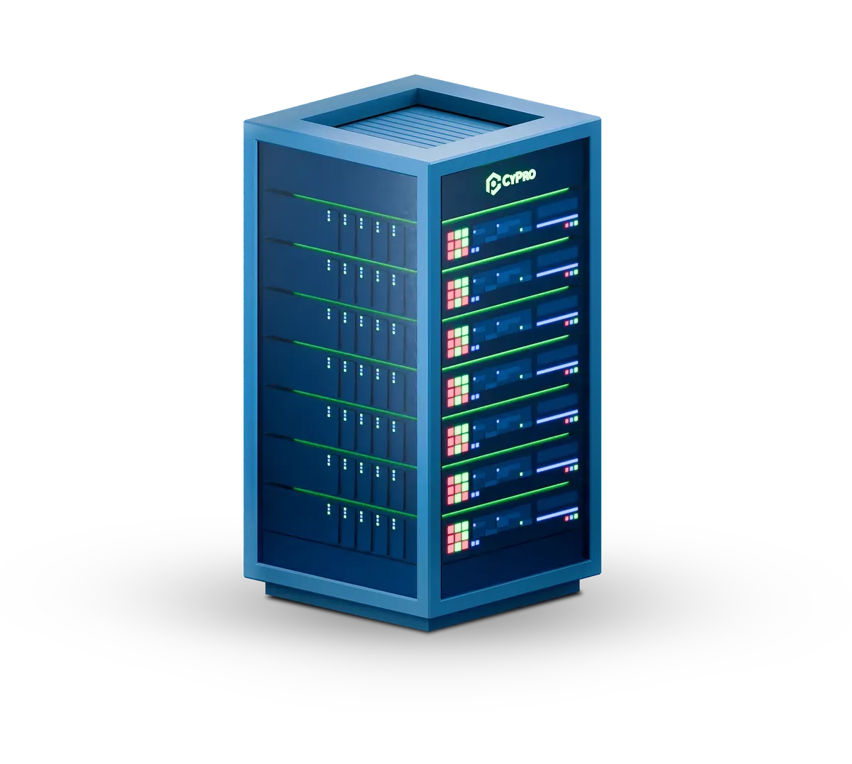 3D server rack, for RHEL 9 and 10, AlmaLinux and Rocky Linux