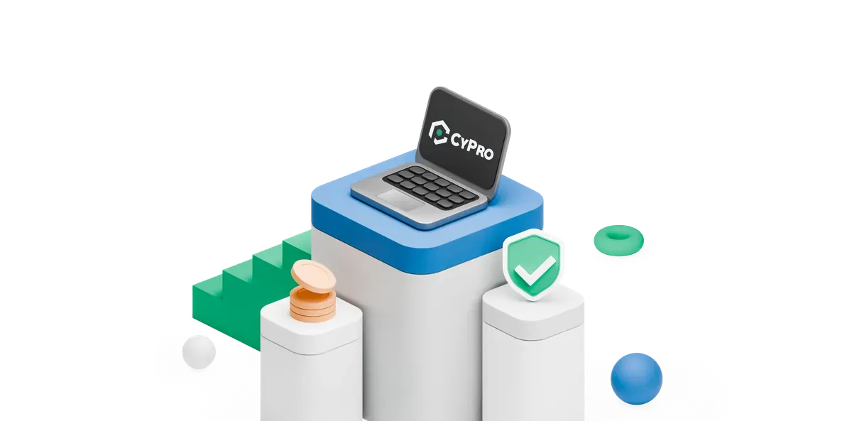 3D laptop on building blocks with a green tick, for WordPress sites